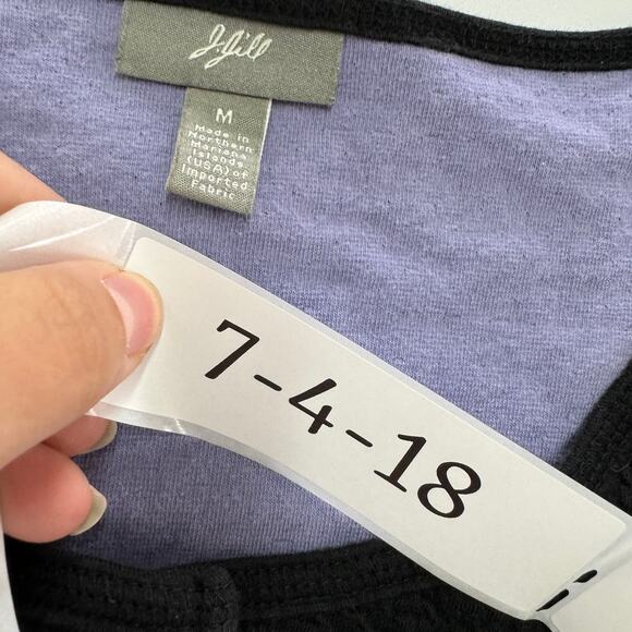 J.Jill Cardigan Womens Medium Black Snap Tie Waist Knit Jacket Cotton - Picture 3 of 8